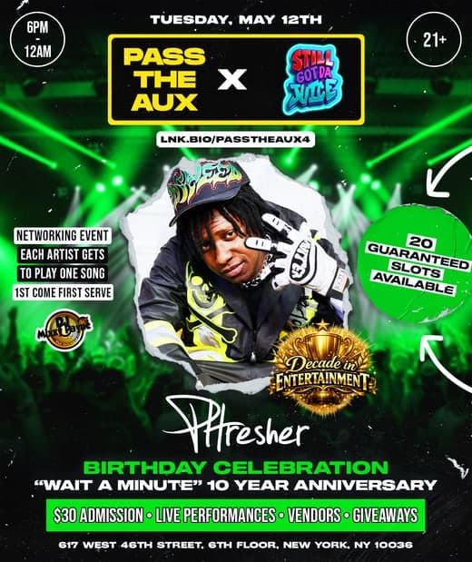 NYC Pass The Aux May 2026 edition artwork